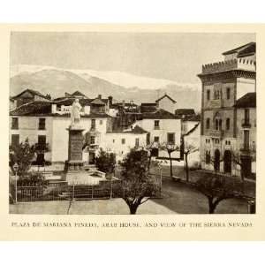  1907 Print Plaza De Mariana Pineda Arab House View Sierra 