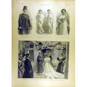  1895 Marriage Castellane Gould Nuptial Ceremony Print 