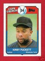 1989 Topps Capn Crunch #20 Kirby Puckett Oddball  