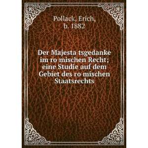   Gebiet des roÌ?mischen Staatsrechts Erich, b. 1882 Pollack Books
