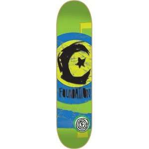  Foundation Star/Moon Party Skateboard Deck   8.5 Green 