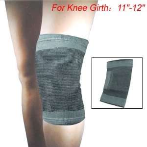  Como Elastic Sleeve Stripe Pattern Knee Support Black Gray 