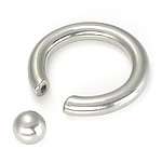 Steel Captive Bead Ring  Snap Fit 8g  