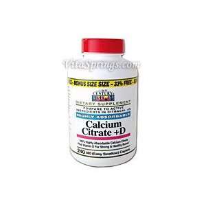  Calcium Citrate + D 240 Caplets, 21st Century Health 