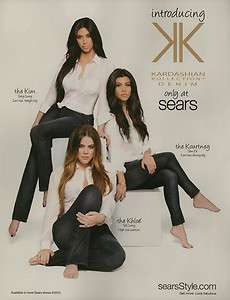 Khloe, Kourtney, Kim Kardashian advertisement for , clippings 