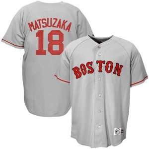  Majestic Boston Red Sox #18 Daisuke Matsuzaka Ash Replica 
