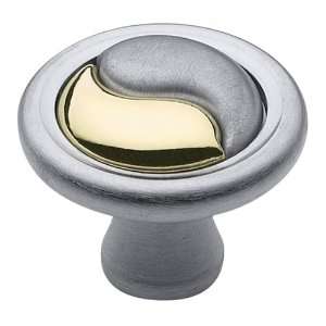  Amerock 19255 CCB Brushed Chrome With Brass Cabinet Knobs 