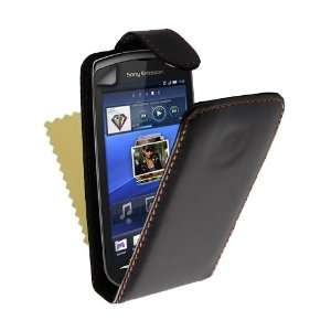  Sony Ericsson Xperia Play Leather Flip Case Black + Free 