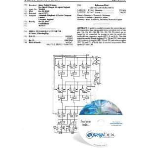    NEW Patent CD for SERIAL TO PARALLEL CONVERTER 