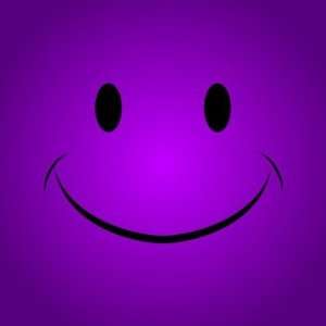  Purple Smiley Face Sticker 