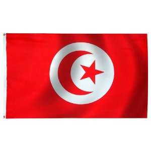  Tunisia Flag 3X5 Foot Nylon Patio, Lawn & Garden