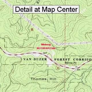  USGS Topographic Quadrangle Map   Midway, Oregon (Folded 