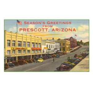  Seasons Greetings from Prescott, Arizona Premium Poster 