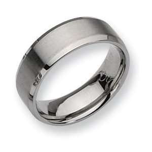    Stainless Steel Beveled Edge 8mm and Polished Band SR11 6 Jewelry