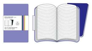   Moleskine Volant Large Plain Notebook, Violet Set of 