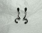 Gaspeite, Black Onyx & Opal Inlay Dangle Earrings  