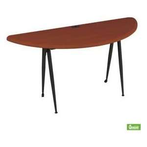  Iflex Large Half Round Full Table   Cherry Top With Black 