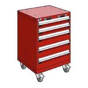  5 Drawer Heavy Duty Mobile Cabinet   24Wx27Dx35 1/4H 