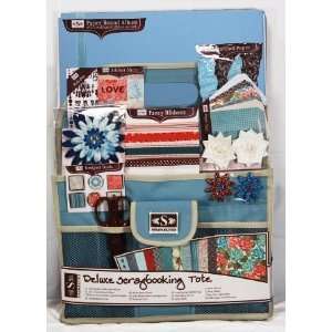   Deluxe Scrapbooking Tote Blue Or Red Complete Kit & Carry All