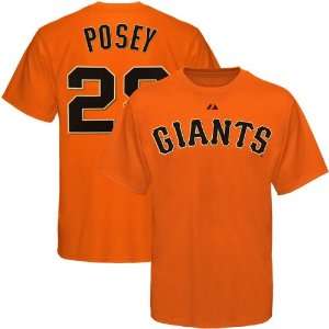   Giants Orange Name and Number Jersey T Shirt