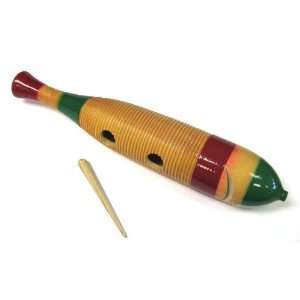  Hand Painted Guiro With Striker Musical Instruments