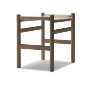 Carl Hansen CH53 Stool in Oiled Oak and Natural Papercord Seat by Hans 