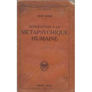    introduction à la metapsychique humaine Sudre René Books
