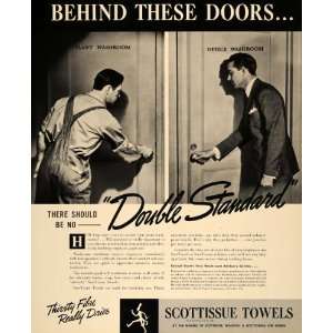  1938 Ad Scott Paper ScotTissue Dry Towels Work Washroom 