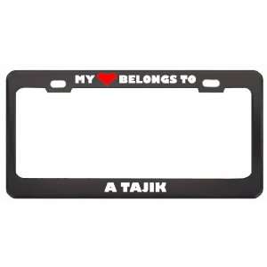   To A Tajik Country Flag Metal License Plate Frame Holder Border Tag