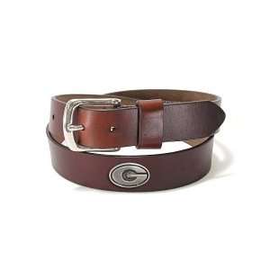    Georgia Bulldogs Brown Oil Tan Leather Belt