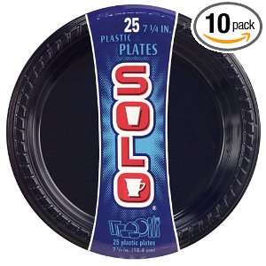  Solo Navy 7 Inch Plastic Plate, 25 Count Packages (Pack of 