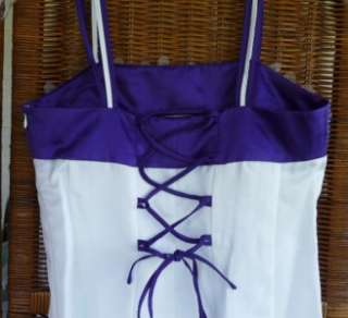 Girls Plus Size White Purple Spaghetti Strap DRESS NWT  