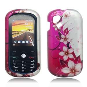For T mobil Sparq Alcatel OT 606A Accessory   Pink Flower Design Hard 