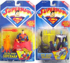 Electro Energy SUPERMAN BRAINIAC Rare KENNER Figure Lot  