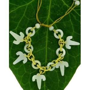    Aries Astrology Handmade Jade Bracelet Embellished with Jade Rings 