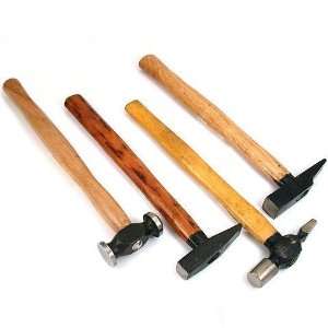  4 Flat Chasing Riveting Pein Hammers Planishing Tools 