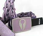 NIXON Ladies Belt Lavender Plait Leather Enamel Buckle