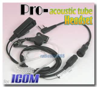 E8SL Acoustic Tube Headset for ICOM ICF3G IC V8 IC F21  