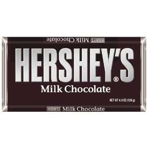 Hersheys Milk Chocolate Bar, 4.4 Ounce Bars (Pack of 12)