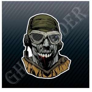  Aviator Zombie Pilot Kamikaze Skull Car Trucks Sticker 