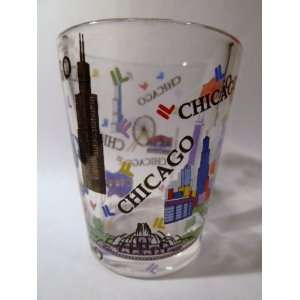  Chicago Illinois Attractions Collage Shot Glass Kitchen 