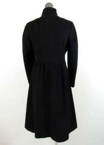 womens black CHADWICKS princess cut dress top over coat wool classic 