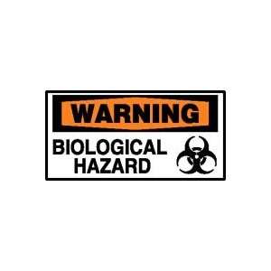 WARNING Labels BIOLOGICAL HAZARD (W/GRAPHIC) Adhesive Vinyl   10 pack 