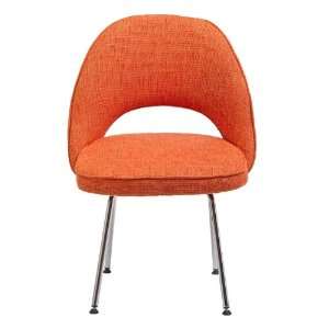  Lexington Modern Saarinen Style Side Chair, Orange Fabric 