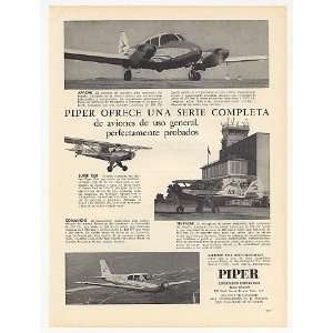  1959 Piper Apache Cub Comanche Tri Pacer Spanish Print Ad 