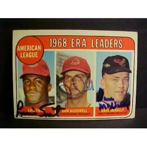 Luis Tiant, Sam McDowell & Dave McNally 1968 AL ERA Leaders #7 1969 