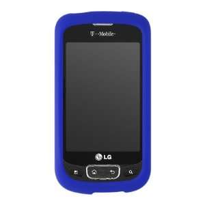  BLUE Soft Silicone Skin Cover Case for LG Phoenix P505 