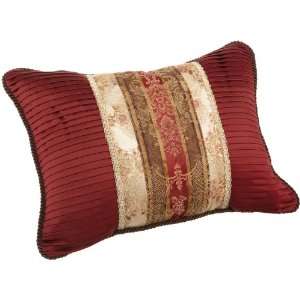  Croscill Home Villanova Boudoir Pillow, 14 by 20 Inch, Red 