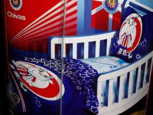 4PC CHIVAS SOCCER TEAM BLUE TODDLER BEDDING BED SET NEW  
