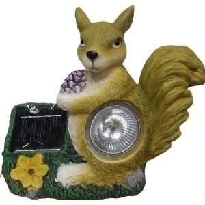   Resinous Squirrel Craftwork Solar Light x1 Patio, Lawn & Garden